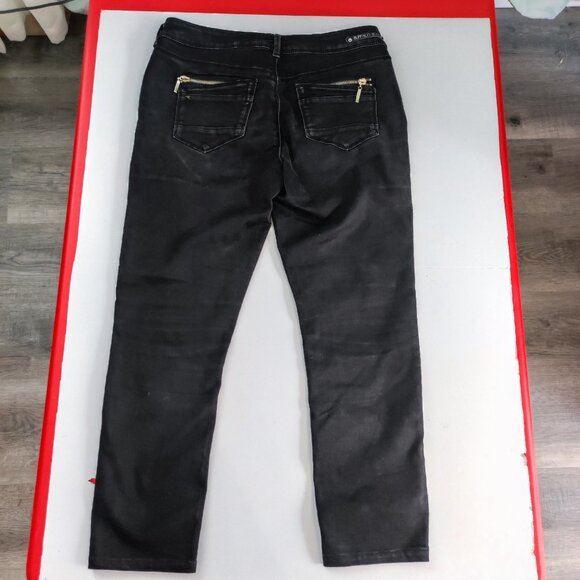 Buffalo David Bitton Faye jeans women's size 29 black mid-rise stretch skinny - Picture 3 of 13